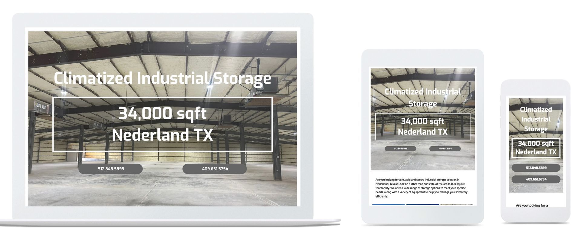 A laptop , tablet , and cell phone are shown on a white background.