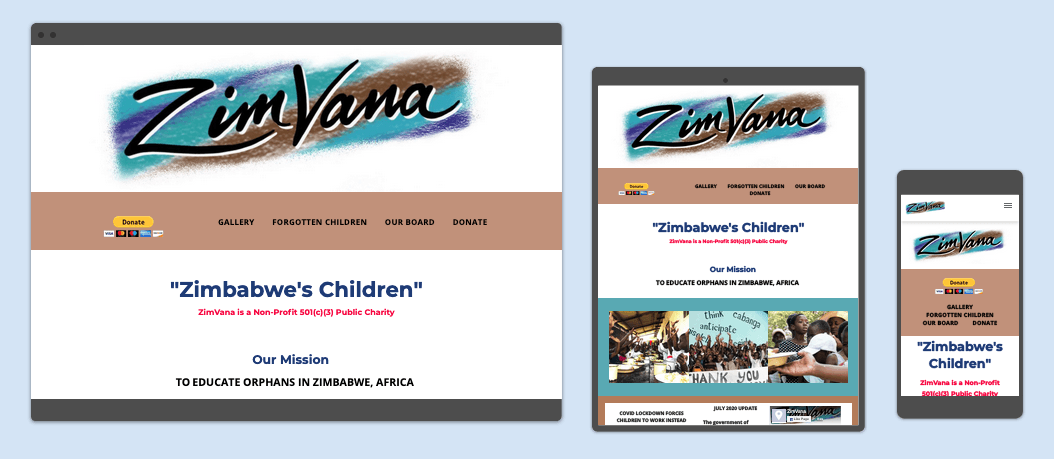 A phone a tablet and a website for zimvana