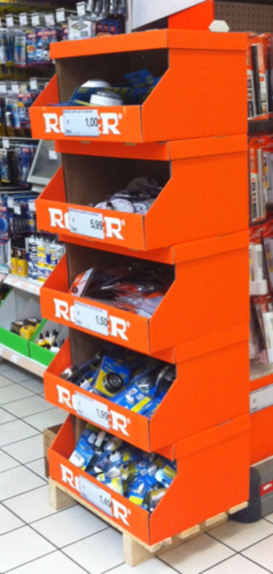 ESP-CA902_Espositore in Vaschette Cartone Sovrapponibili Modulare