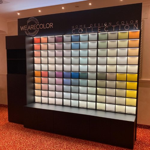 Mobile Gamma Vernici con Campioni e Cassetti Porta Tacche Colore