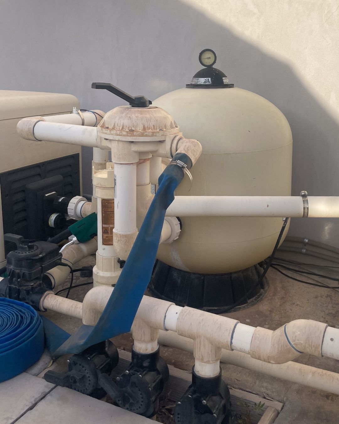 Pool equipment pad in a St. George, Utah backyard.