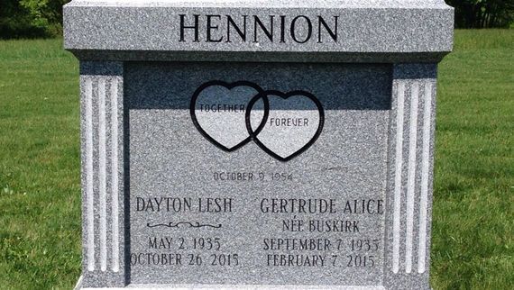 A gravestone for hennion dayton lesh and gertrude auce