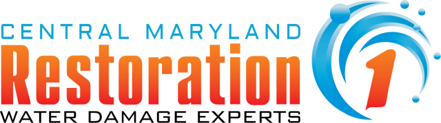 The logo for central maryland restoration 1 water damage experts
