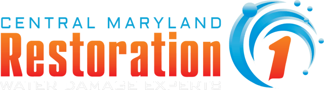 A logo for a company called central maryland restoration