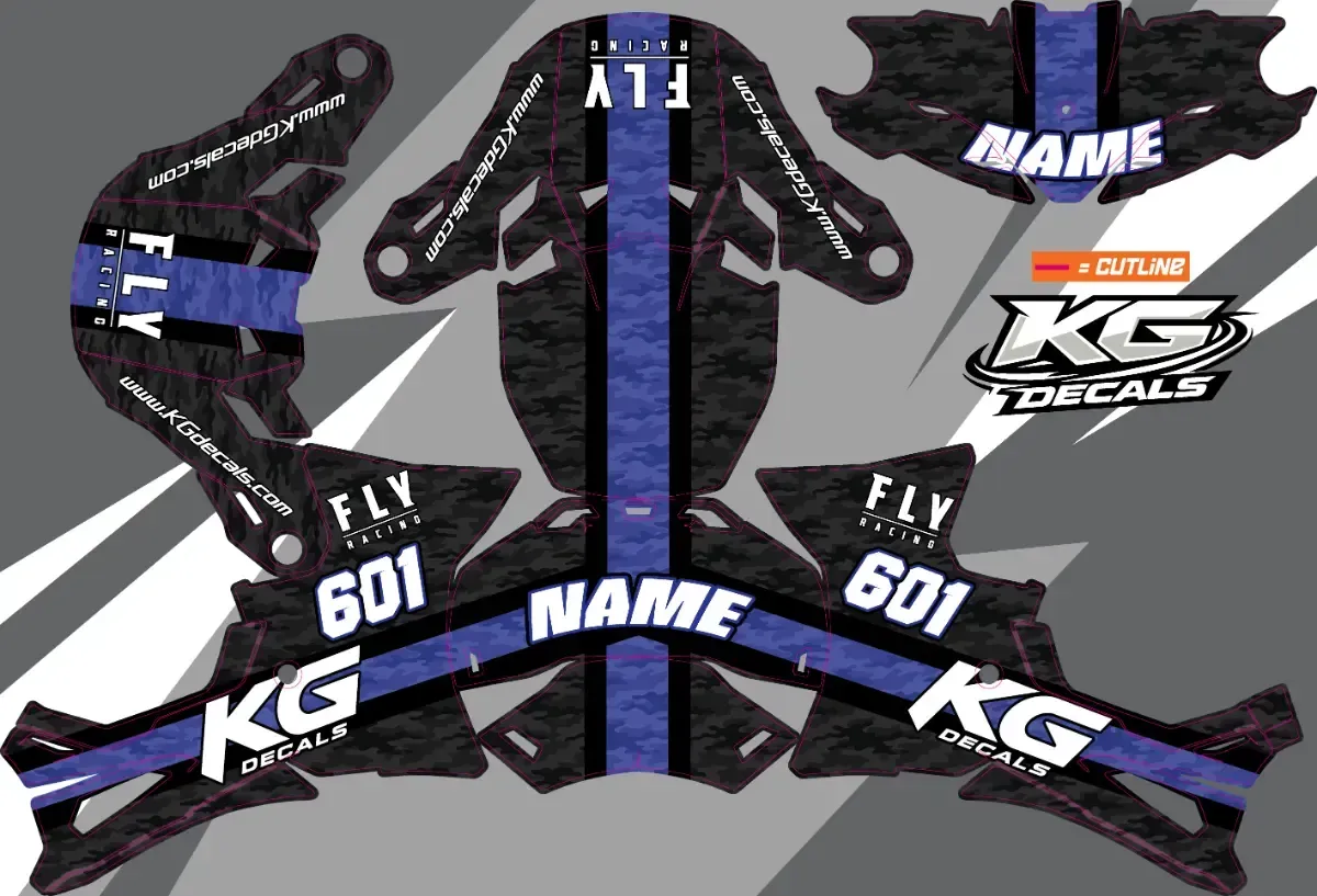 FLY RACING FORMULAE 3 — lines blk blue camo