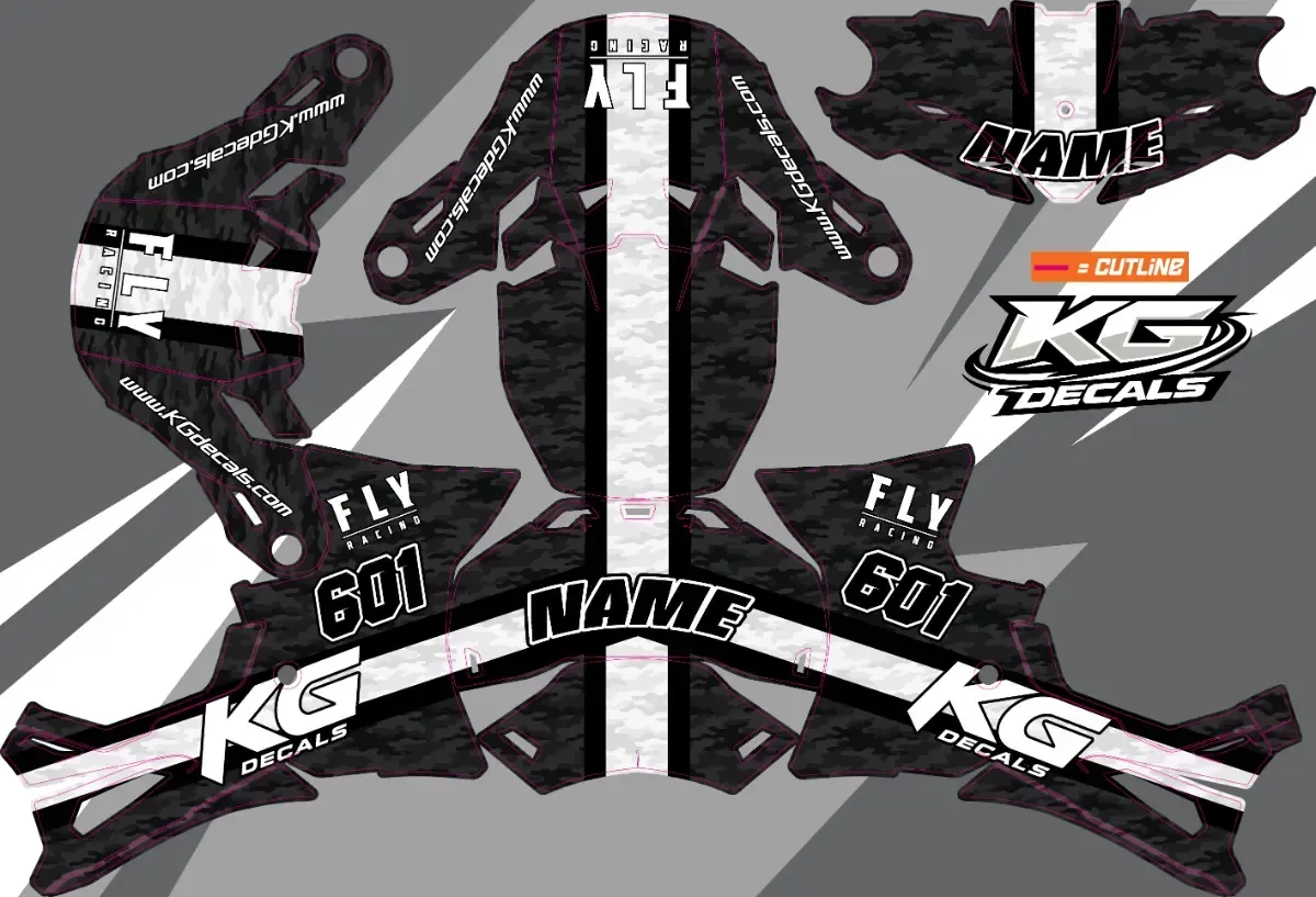 FLY RACING FORMULAE 3 — lines blk white camo