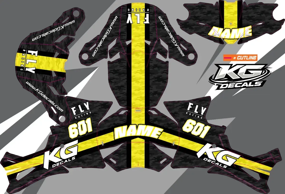 FLY RACING FORMULAE 3 — lines blk yellow camo