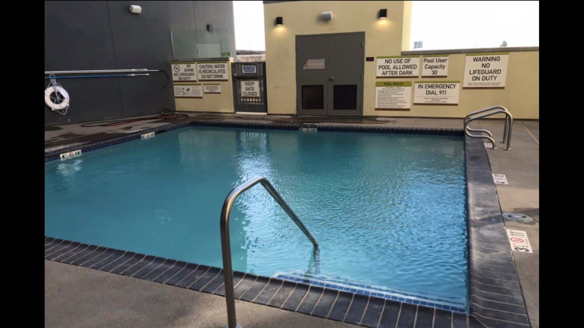 Swimming Pool With Warning Signs | Denair, CA | JG Underwater Pool Service