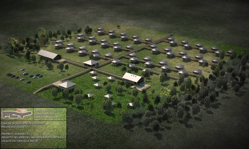 Project for luxury glamping tents in Rosignano Marittimo