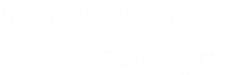 White, blocky logo on a white background.
