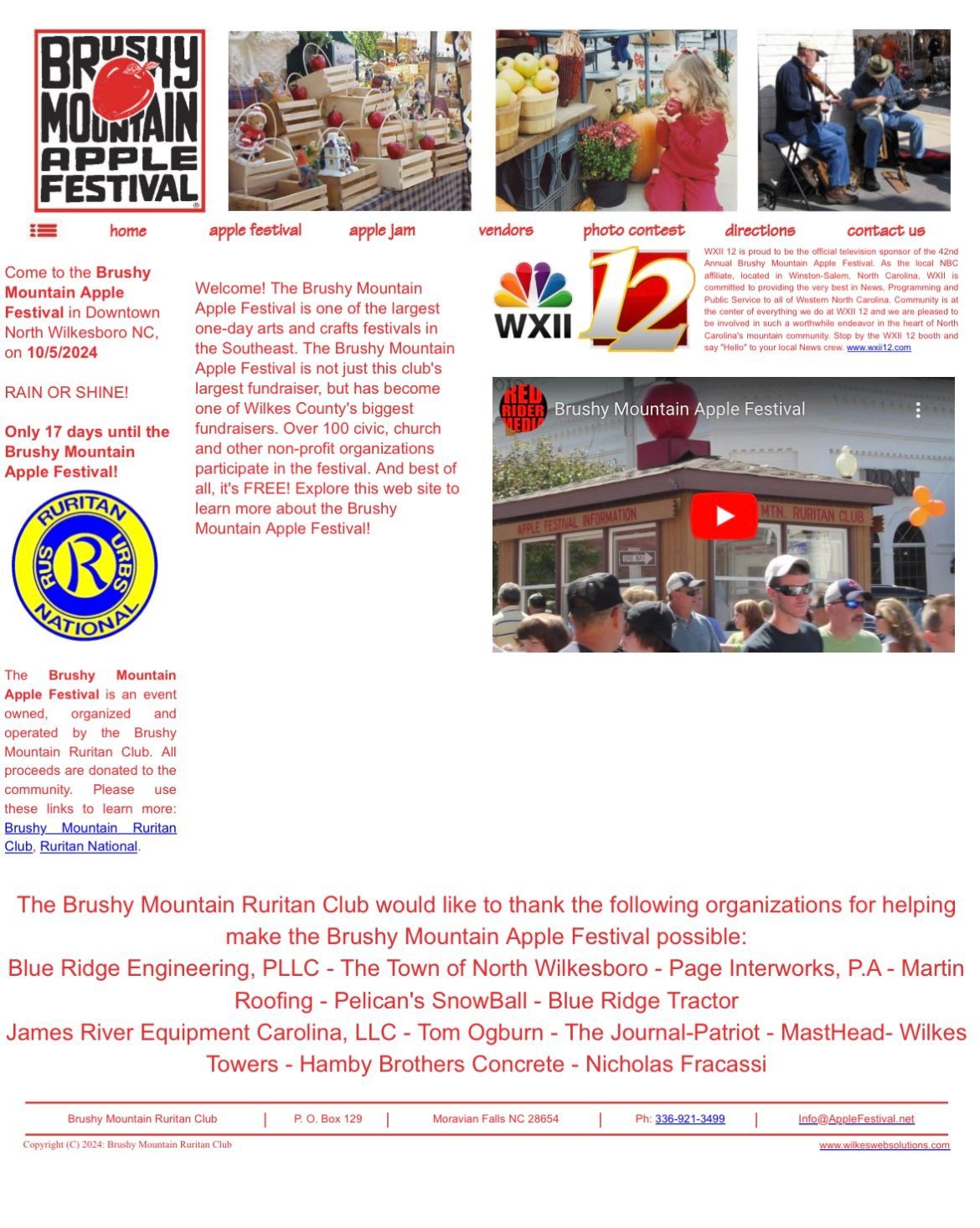 A newspaper article about the brusky mountain apple festival