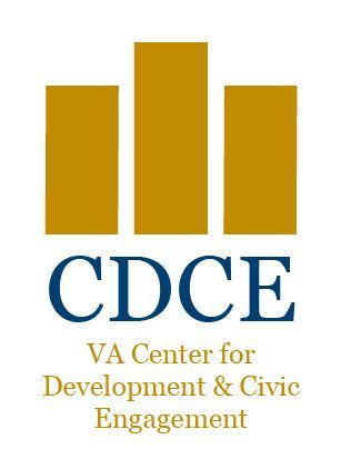 The logo for the va center for development and civic engagement