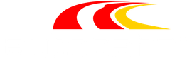 Abstract red and yellow swooshing logo on a white background