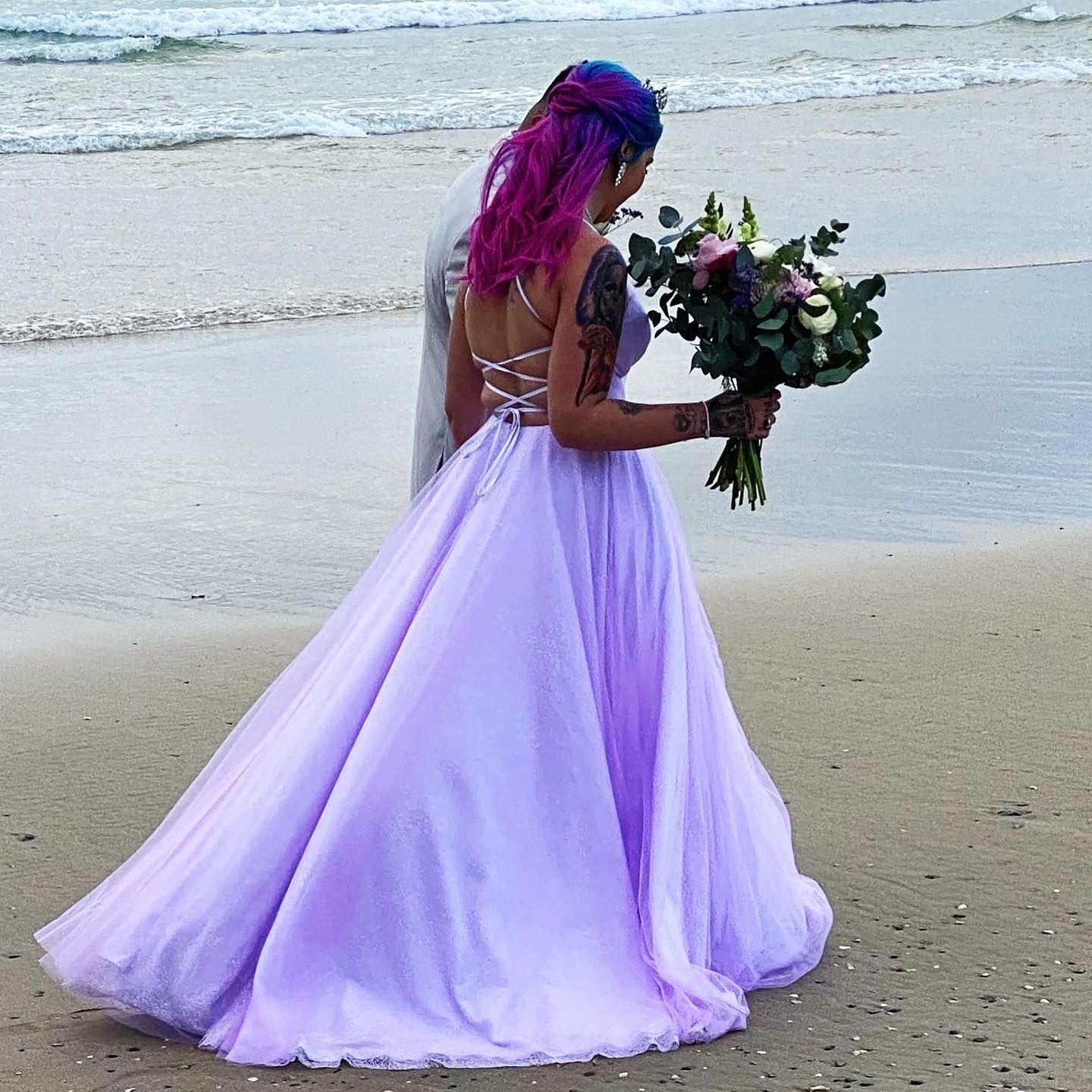 Bride With Purple Hair and Dress — Wow! Excellence in Hair in Toowoomba, QLD