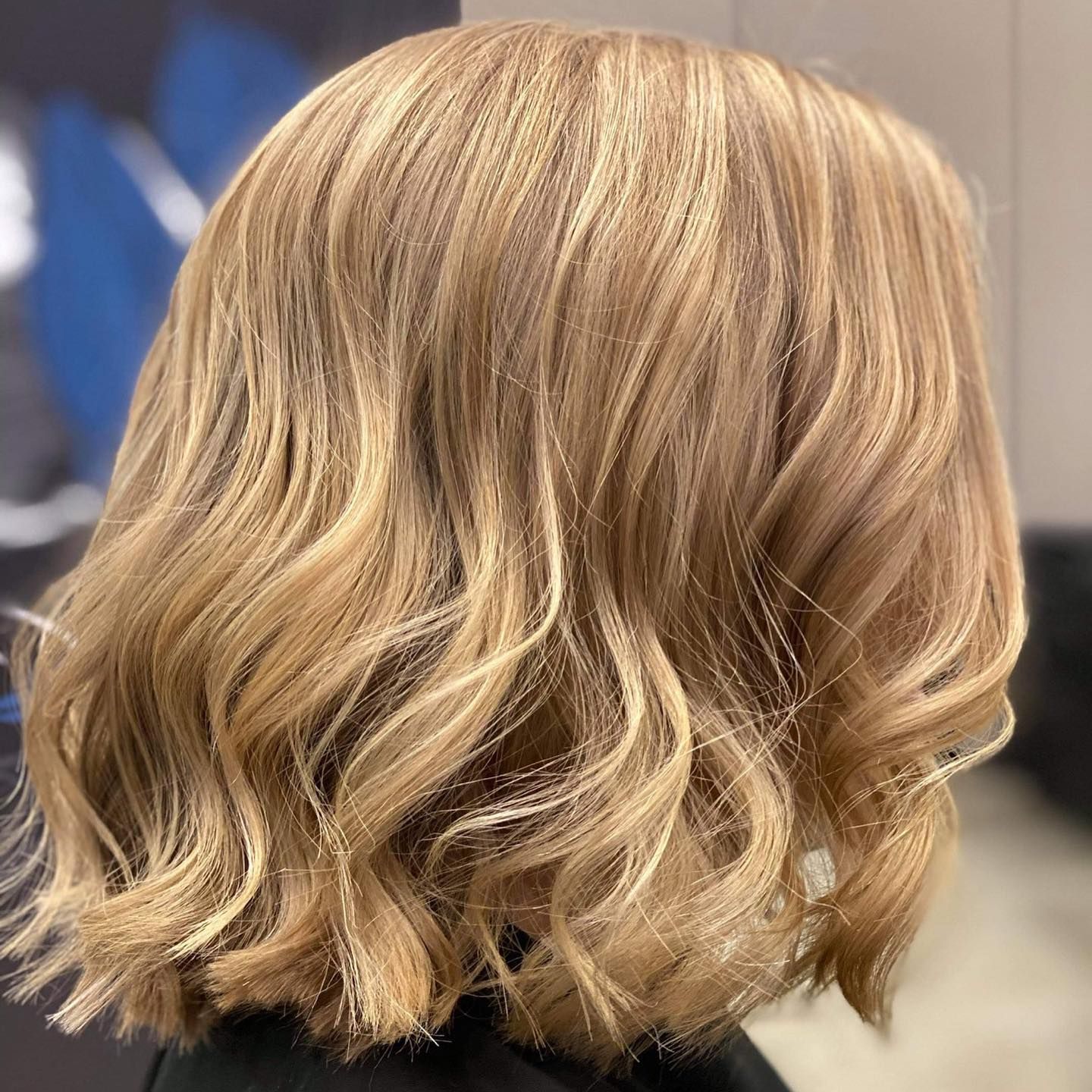 Blonde Bob With Highlights, Styled in Waves — Wow! Excellence in Hair in Toowoomba, QLD