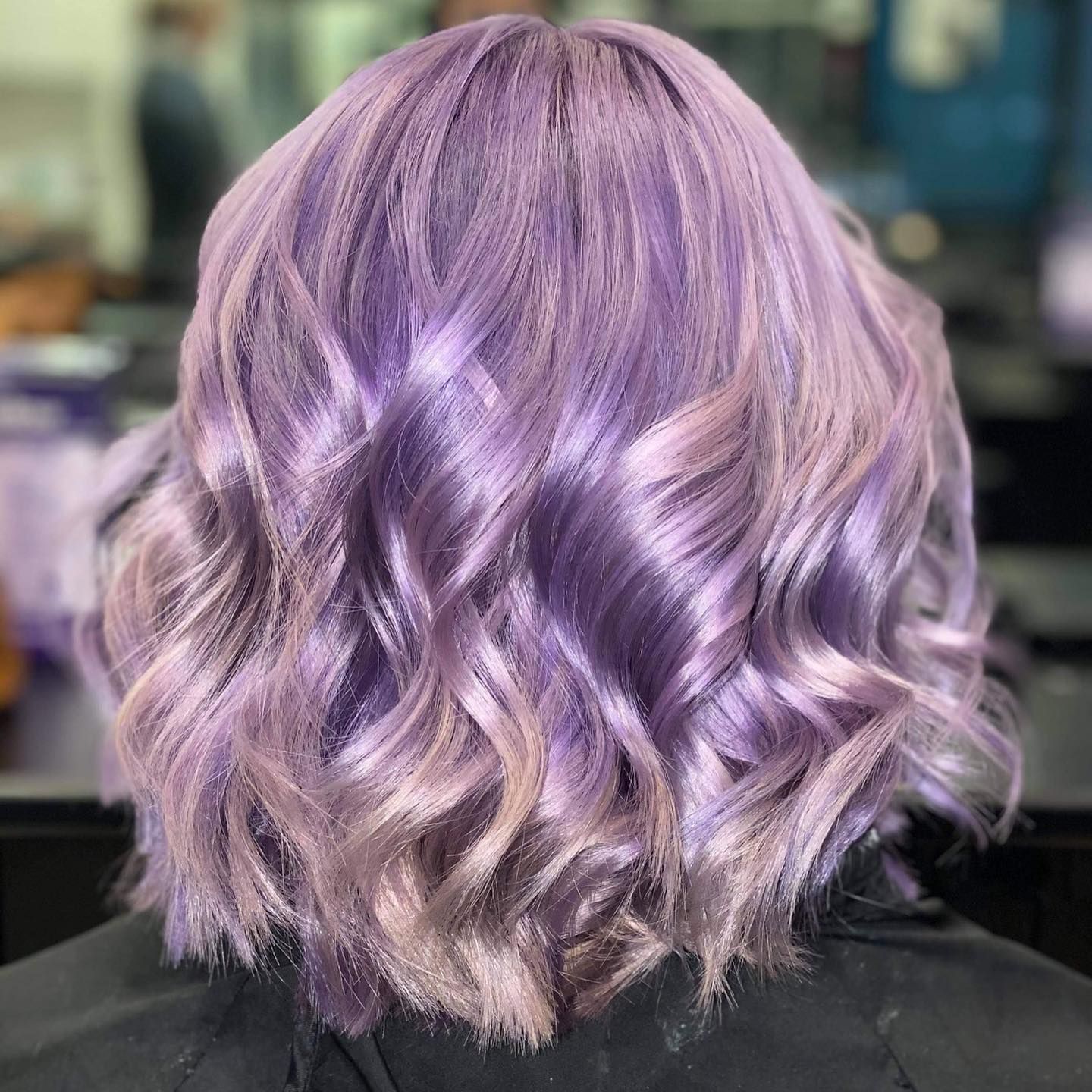 Person With Wavy Purple and Lavender Hair — Wow! Excellence in Hair in Toowoomba, QLD