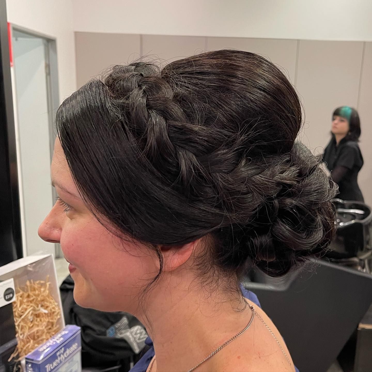 Woman With Dark Hair in an Updo at a Salon — Wow! Excellence in Hair in Toowoomba, QLD