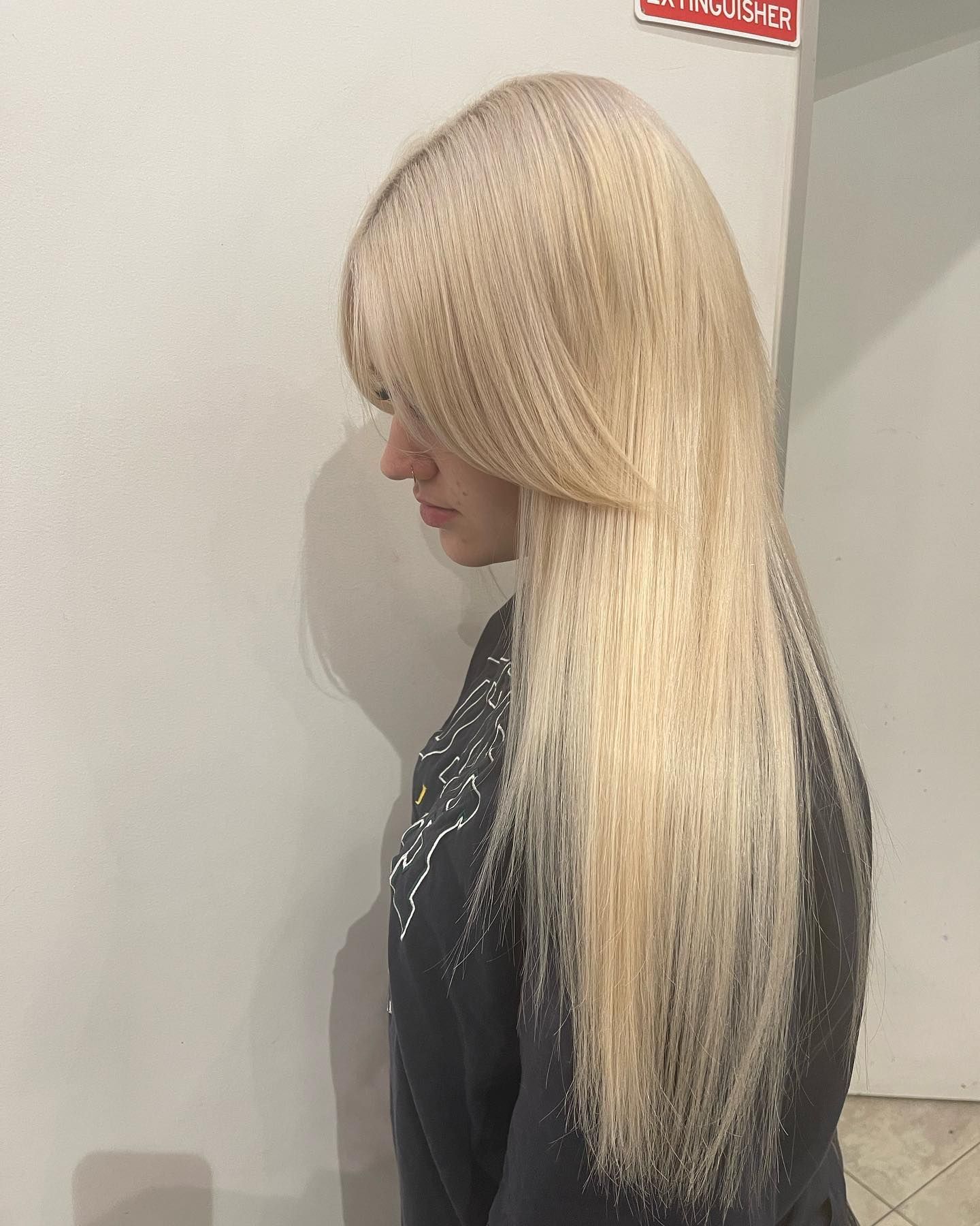 Blonde-Haired Person With Long Straight Hair and Bangs — Wow! Excellence in Hair in Toowoomba, QLD