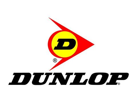 Il logo dunlop è su uno sfondo bianco