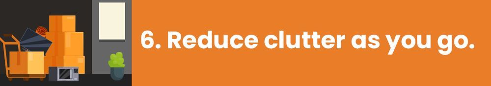 An orange block with the words 