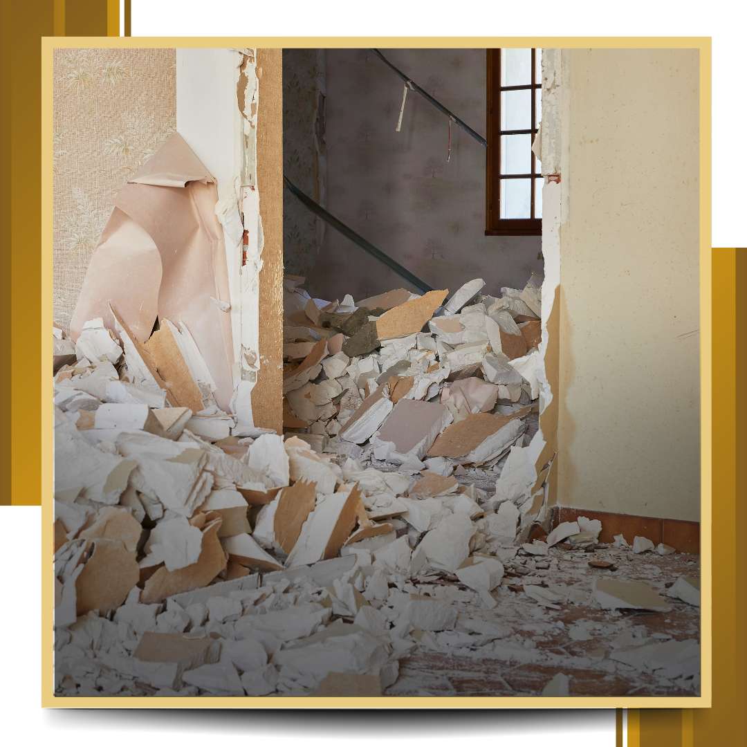 junk old discarded materials from demolition