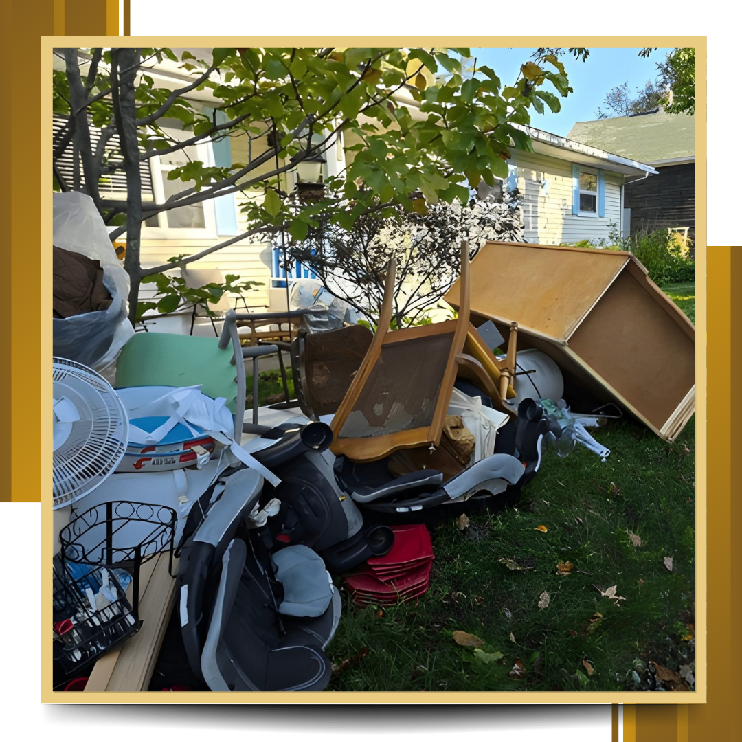 Junk outside a house