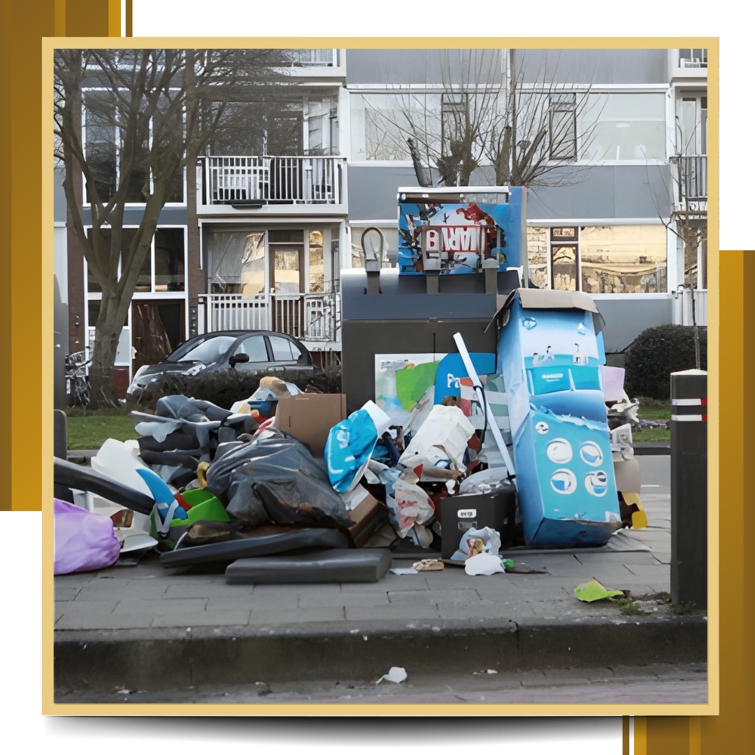 Junk outside a house