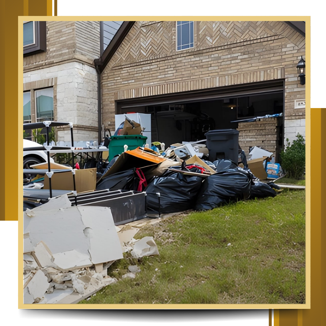 junk furniture outside a house