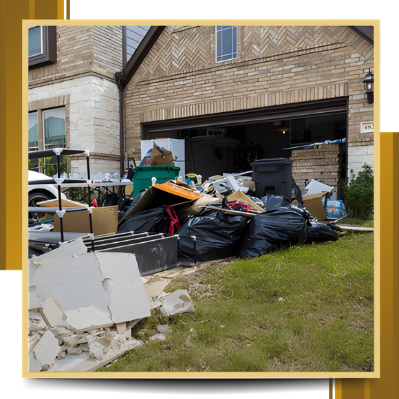 junk furniture outside a house