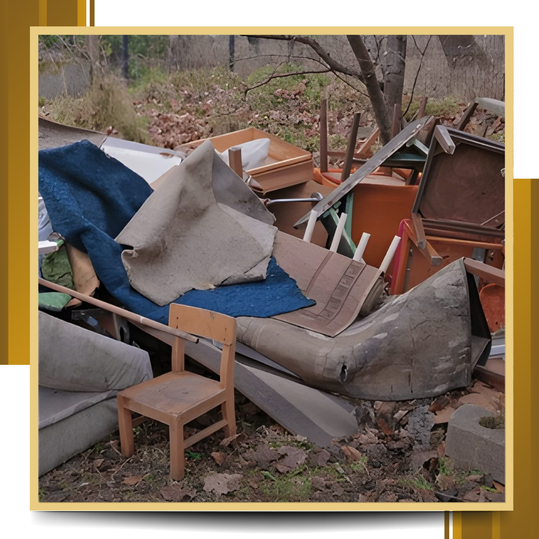 Junk outside a house