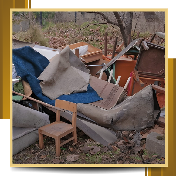 Junk outside a house