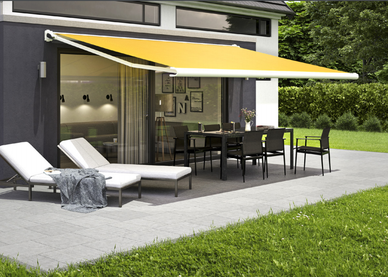 Yellow Awning for Home Outdoor