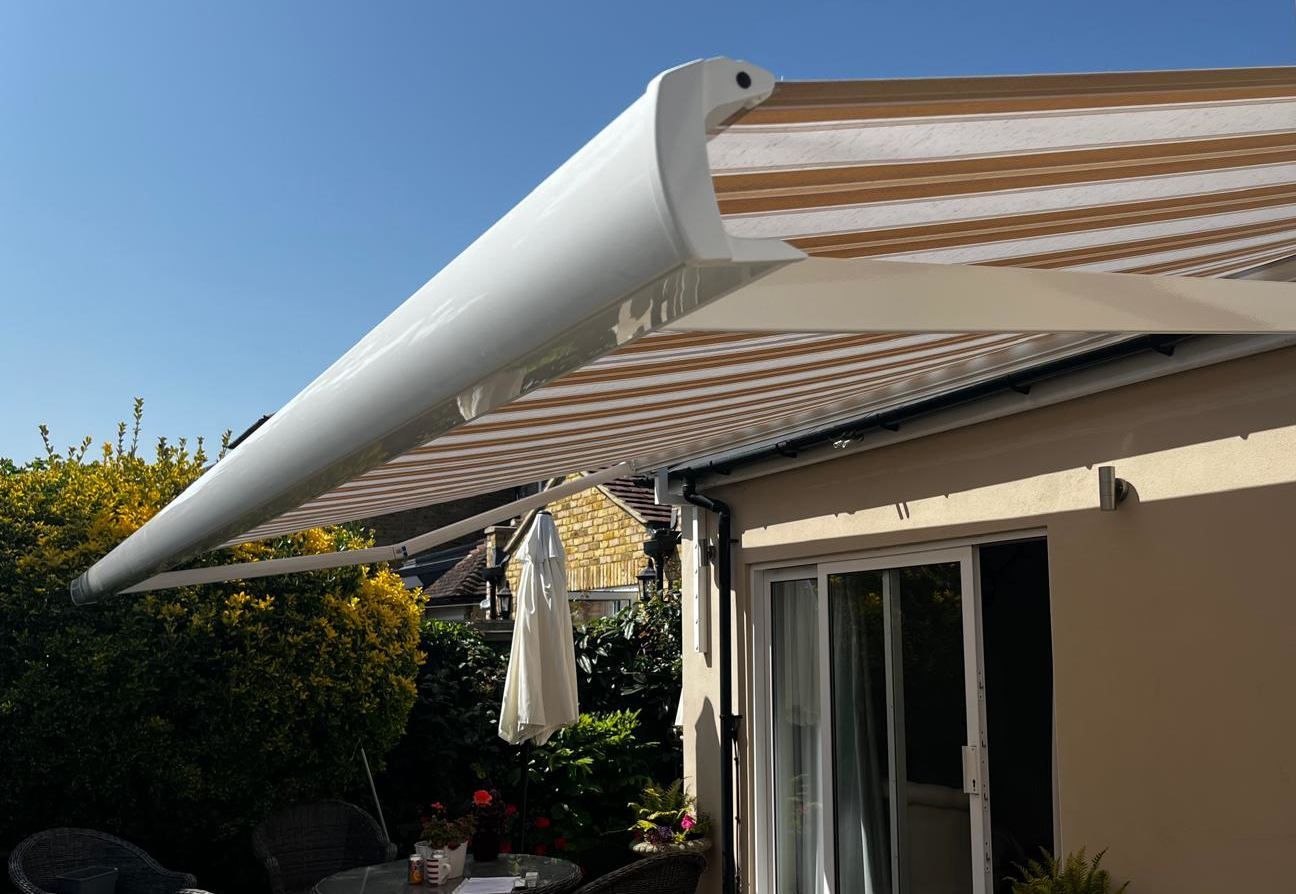 British full cassette awning for Home Outdoor close view