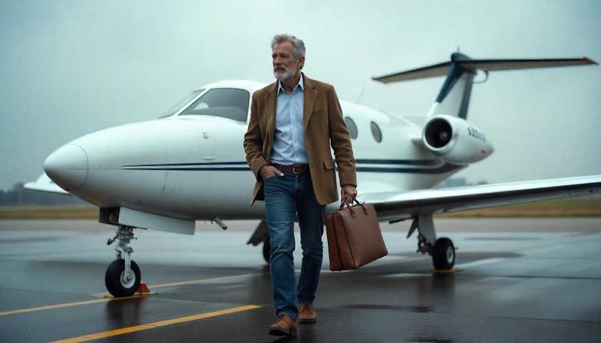 A man walking away from his recent flight after he got over his fear of flying thanks to hypnotherapy in Dayton Ohio