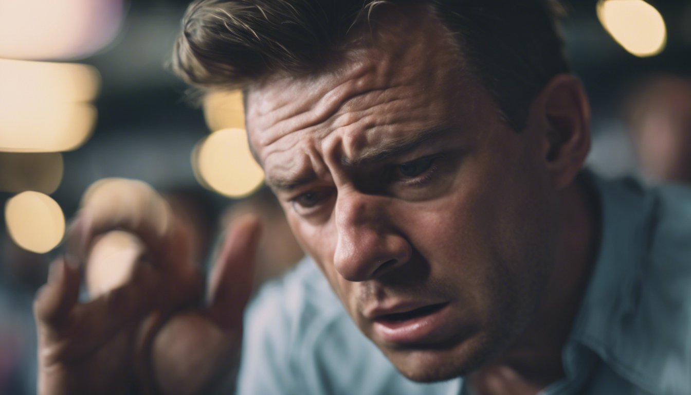 picture of a man having a panic attack
