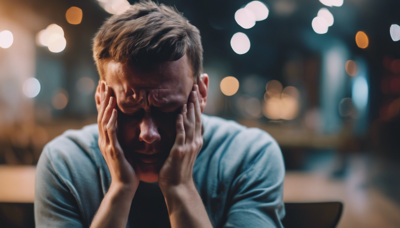 photo of someone stressed out and having a PTSD episode