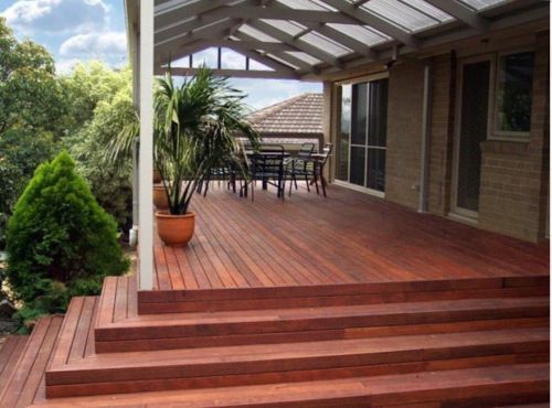 House with Wooden Deck — Builders in Wollongong