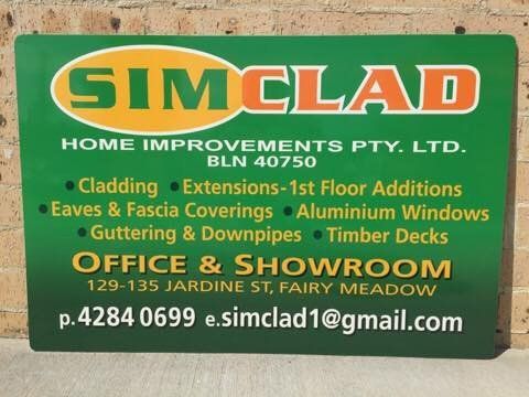 Sign Banner — Simclad Home Improvements in Wollongong