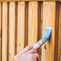Painting the fence — Wood in Pawtucket, RI