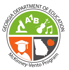 The logo for the georgia department of education mckinney-vento program.