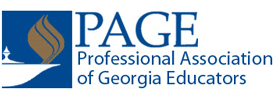 The page professional association of georgia educators logo