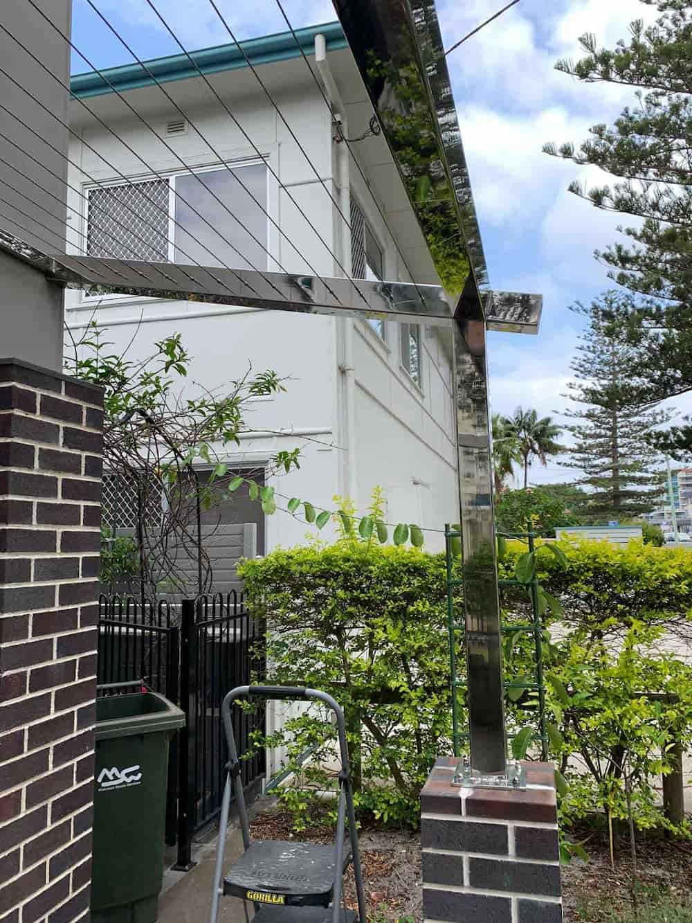 Close up of an aluminium clothesline — Riverside Aluminium & Stainless in Coolongolook, NSW