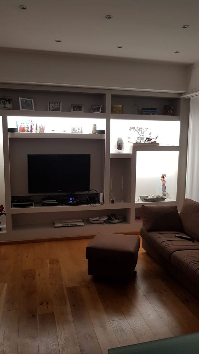 interno casa con opere in cartongesso