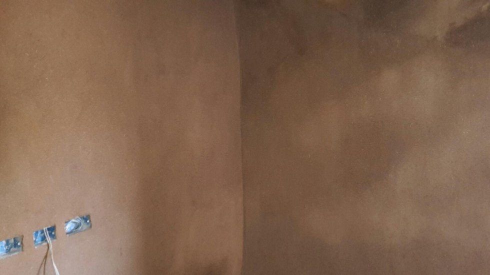 pareti con rivestimento in terra cruda