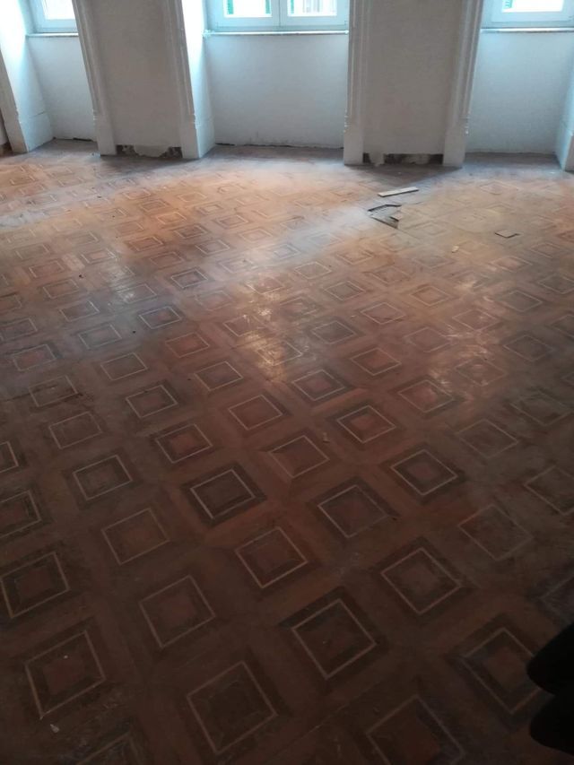 ambiente con parquet