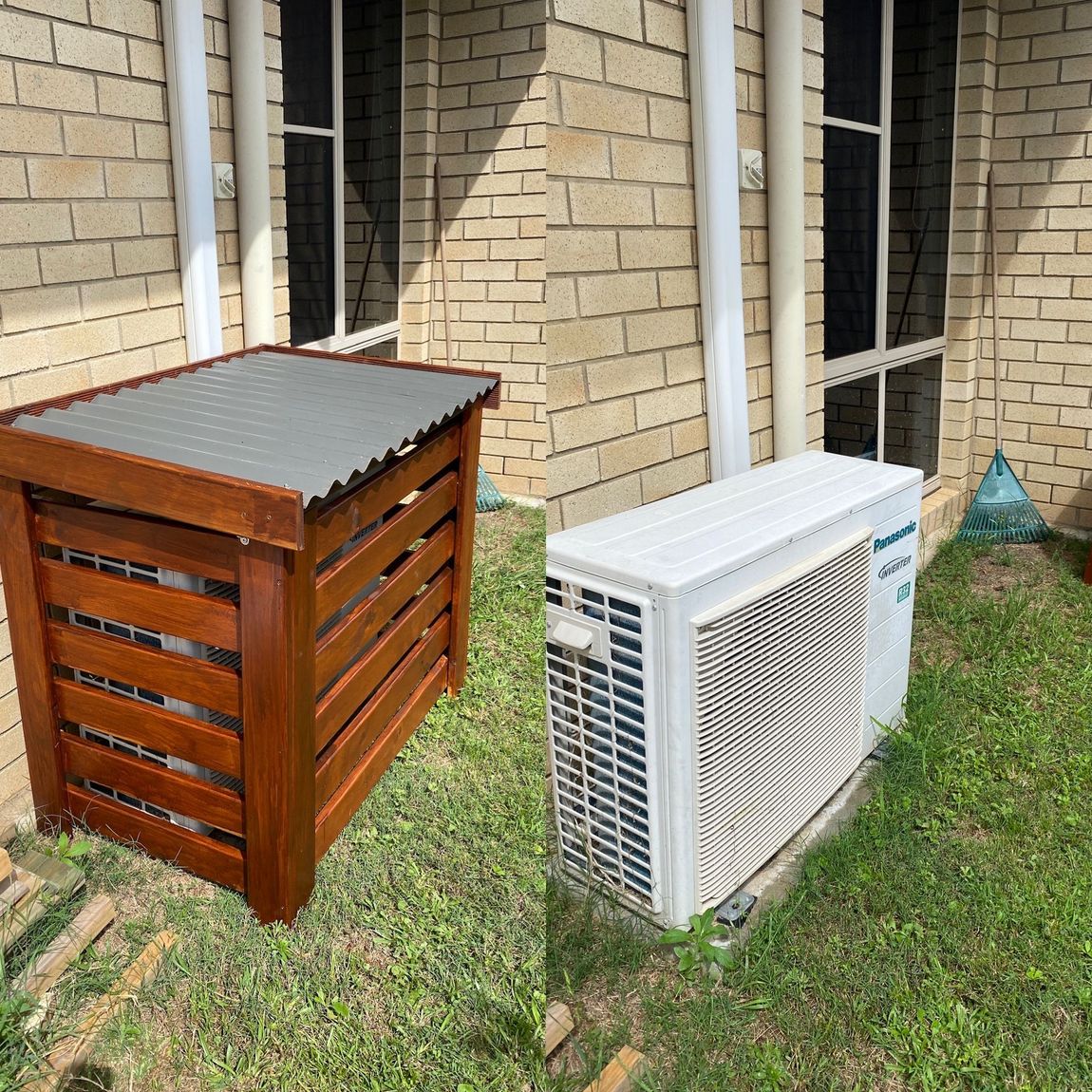 Assembling box cover for air conditioning box outside — North Coast Building & Maintenance in Lismore, NSW