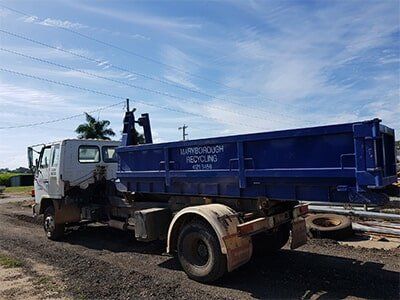 Blue Truck — Recycling Services in Maryborough, QLD