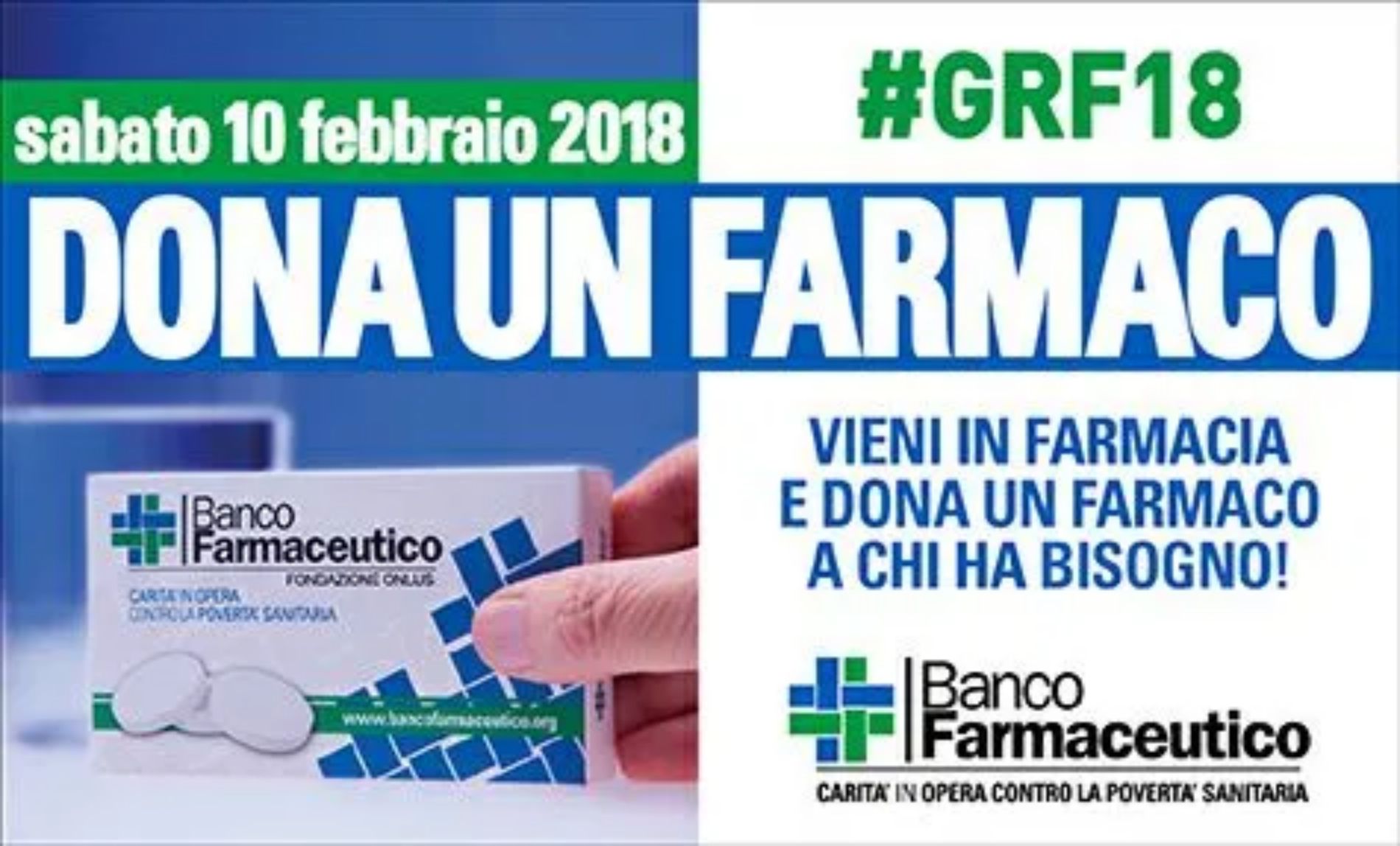 volantino sulla Giornata Nazionale di Raccolta del Farmaco