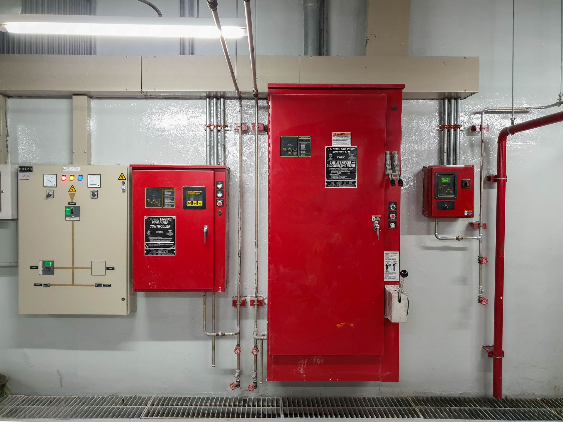 commercial building with fire alarm system