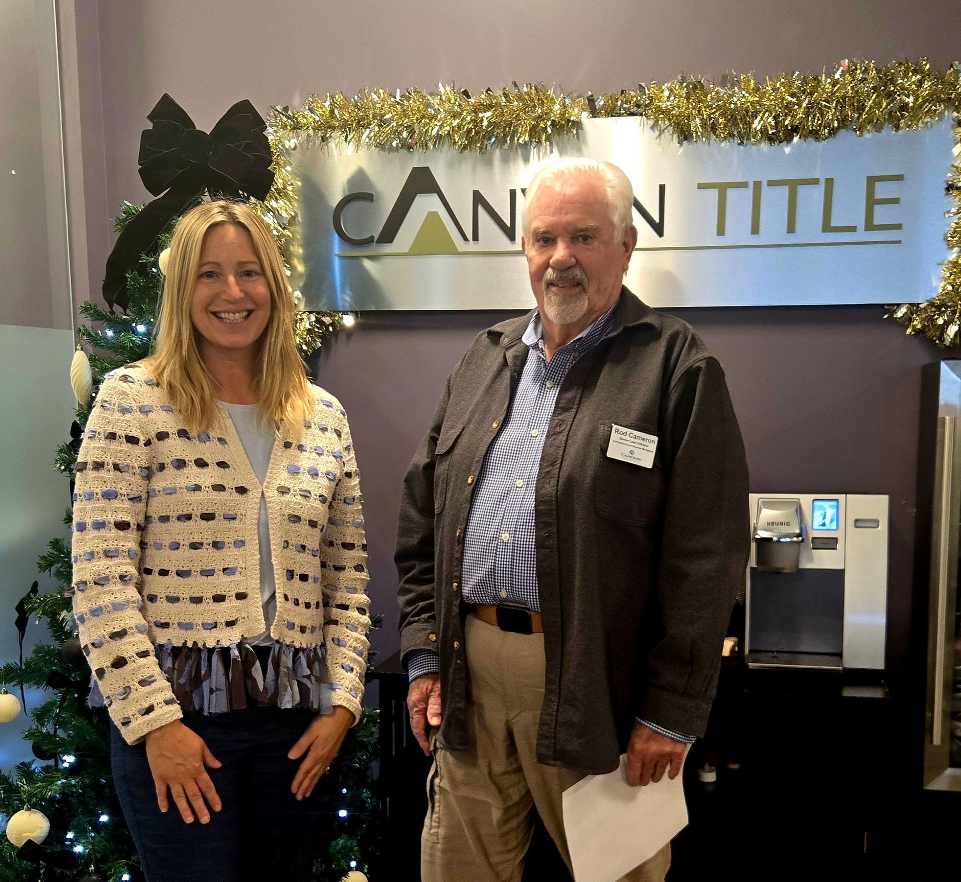 Jenny Gilbreath and Rod Cameron at Canyon Title's Baby Boomer Market CE class.